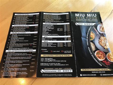 miu miu thai food karlsruhe kaiserallee|miumiu karlsruhe speisekarte.